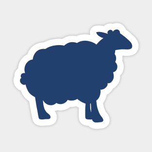 Sheep Silhouette Pattern in Blue Sticker